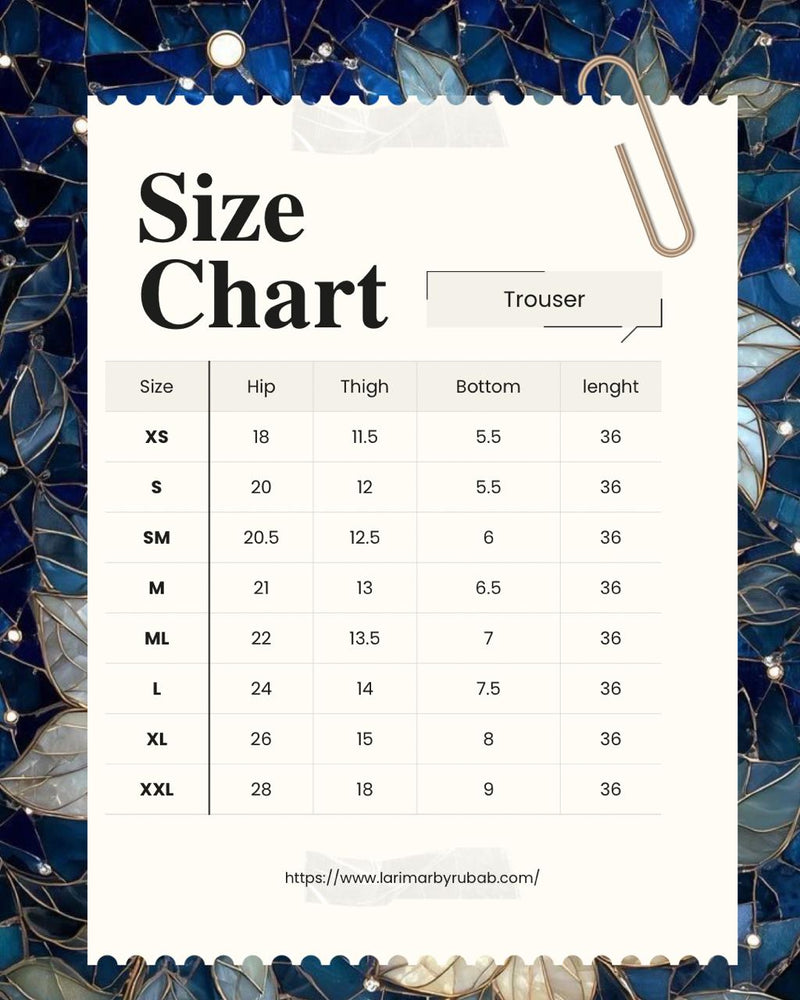 Trouser Size Chart