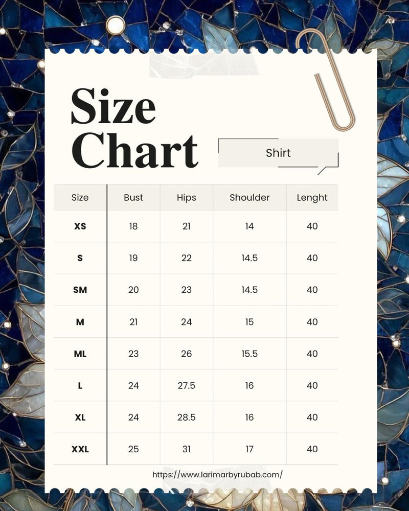 Shirt Size Chart