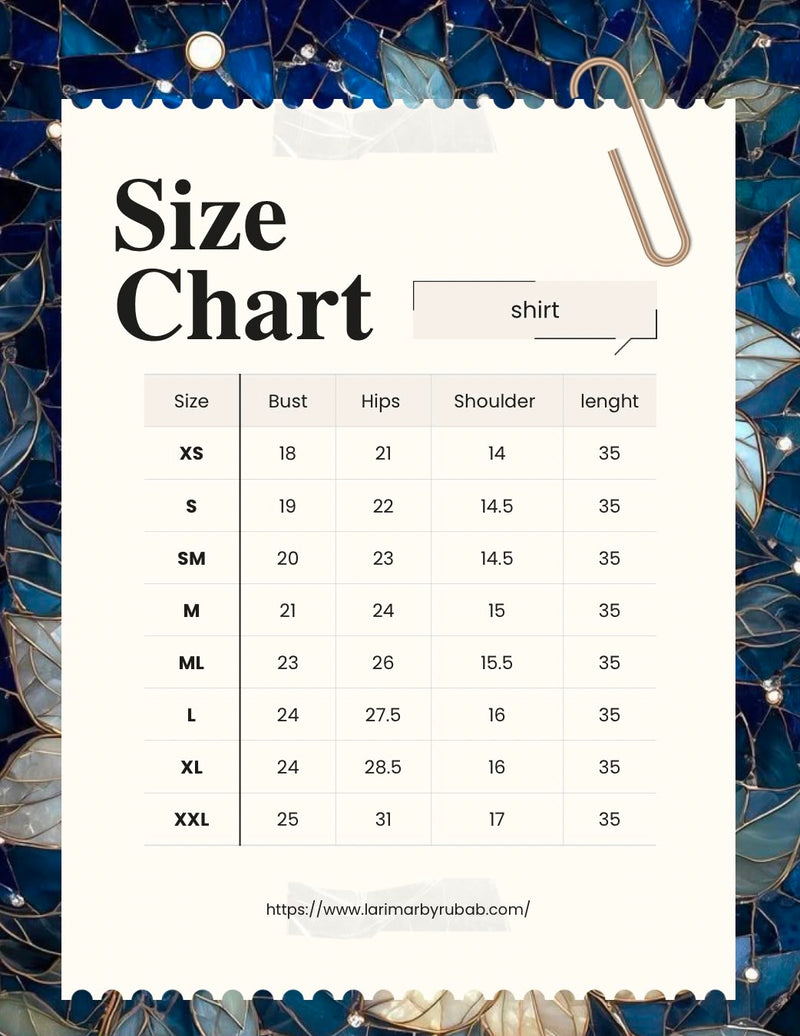 Shirt Size Chart